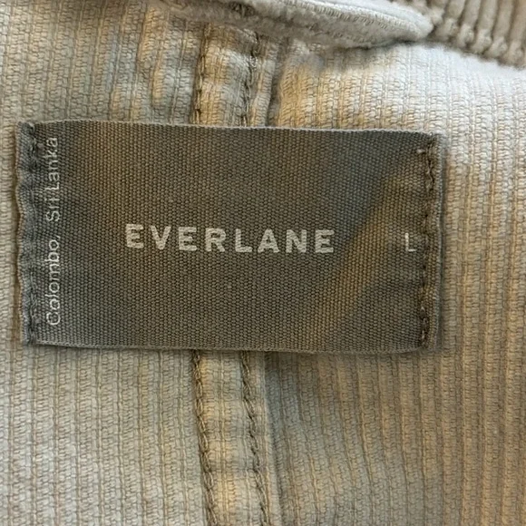 EVERLANE Women's Corduroy Chore Jacket Shacket in Bone Large - Picture 14 of 15